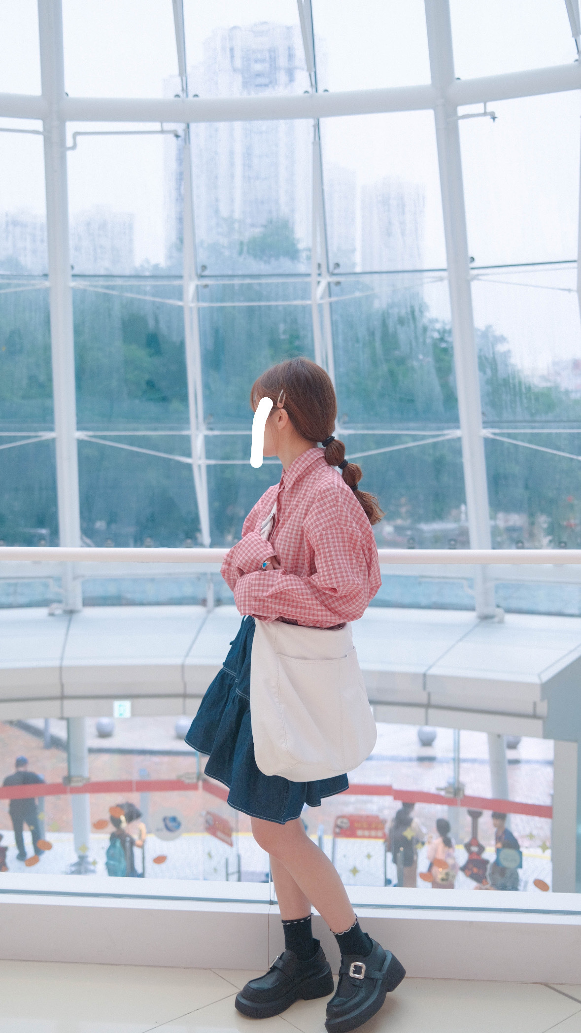 牛仔蝴蝶結短裙