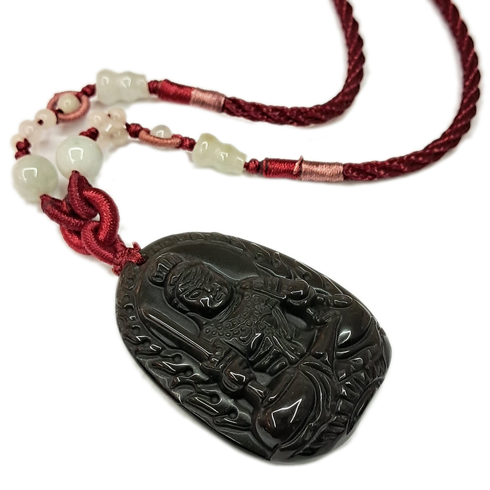 不動明王{黑曜岩}中國結項鍊【十方】130547