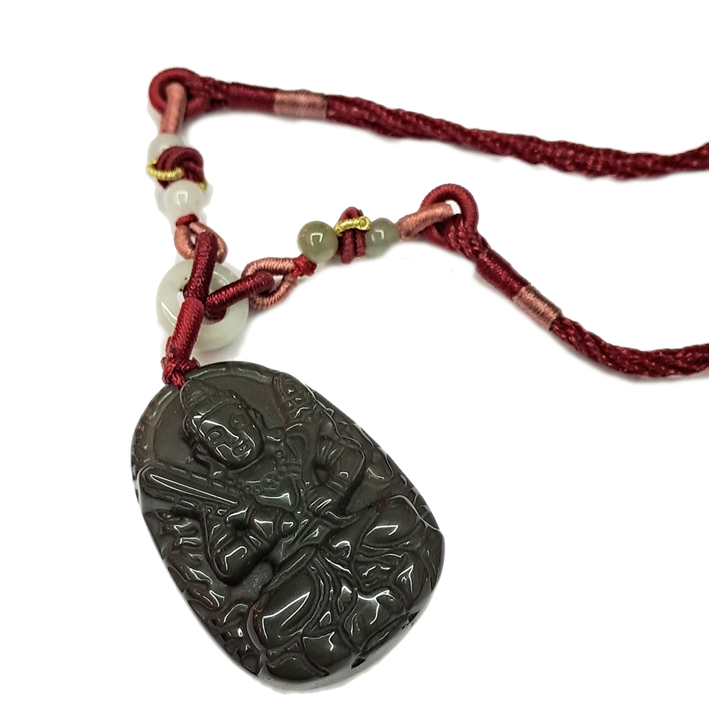 虛空藏菩薩{黑曜岩}中國結項鍊【十方】130549