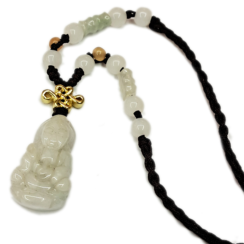 金吉祥&觀音微型玉佩中國結項鍊【十方】135037