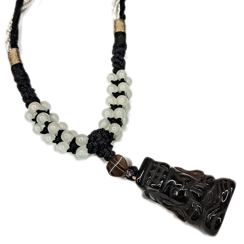 天上聖母媽祖Q版{黑玉髓}中國結短鍊【十方】136032