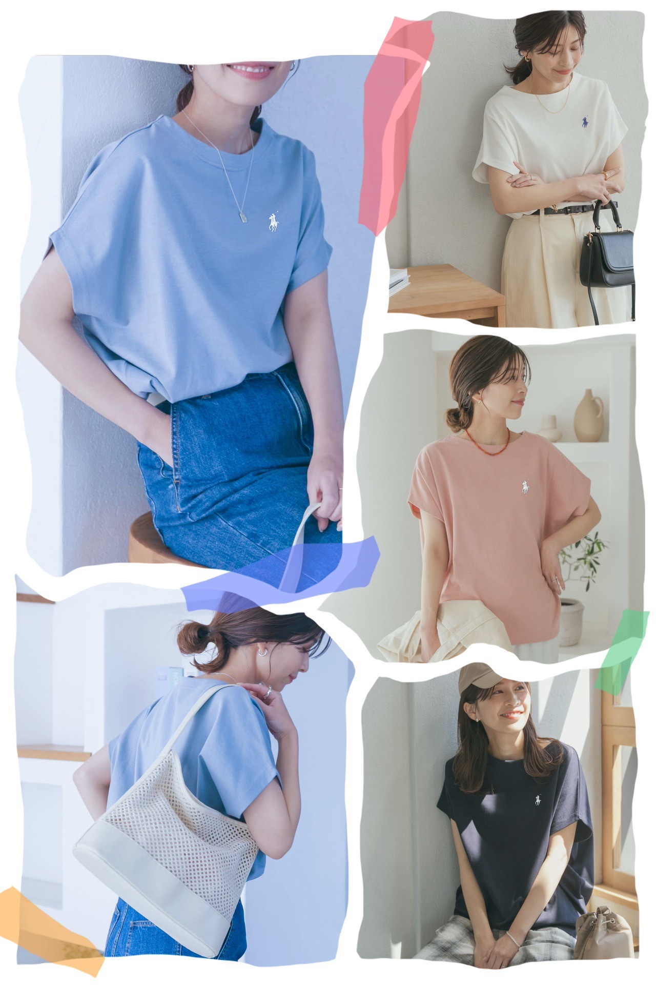 Pol*o 刺繡Logo船領短袖Tee - 2500625