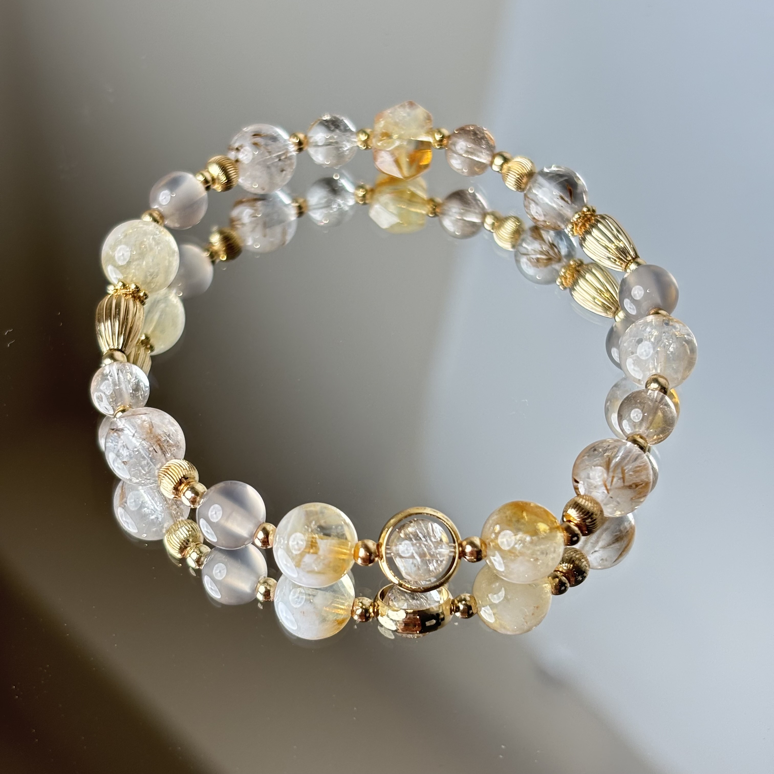 吸引財富防小人 | 金礦 | 鈦晶《彈力繩款式》