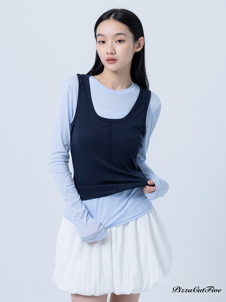 [SALE]層次兩件式上衣 PizzaCutFive PCF251403007