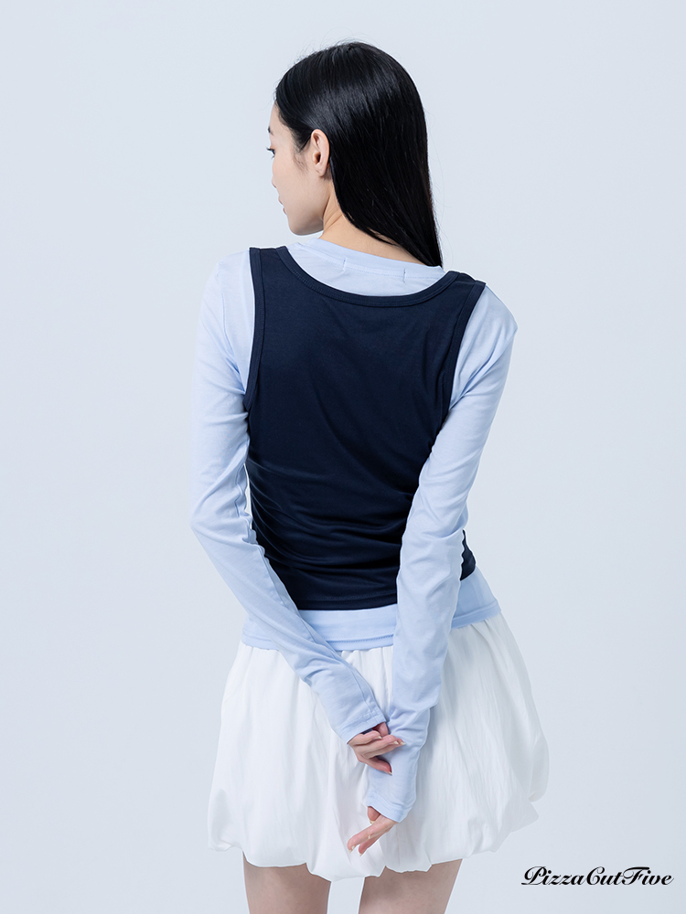 [SALE]層次兩件式上衣 PizzaCutFive PCF251403007
