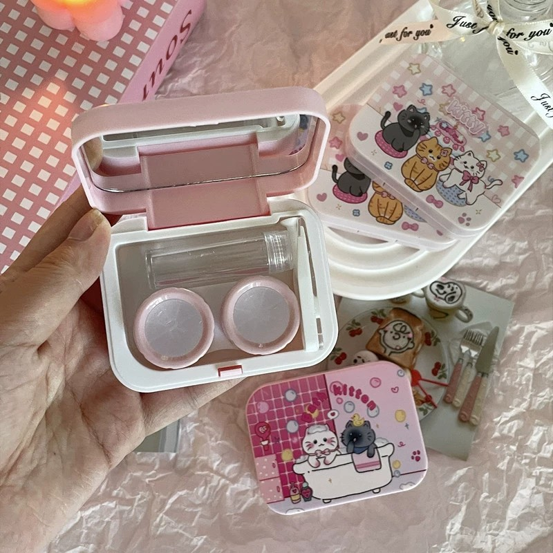 INS Girly Kitty Contact Lens Case