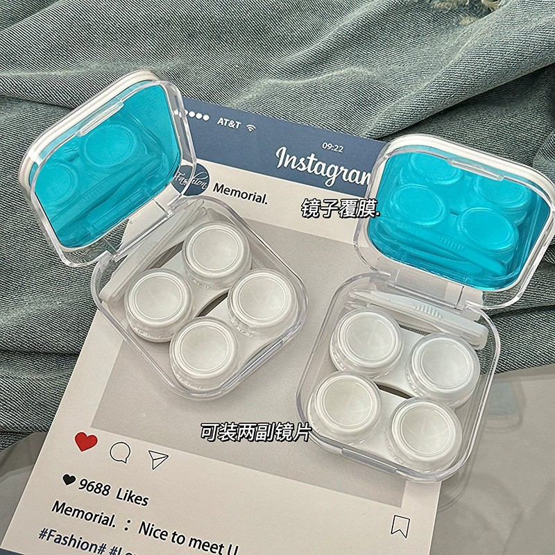 Phone Puppy & Bowknot Kitty Dual Contact Lens Case