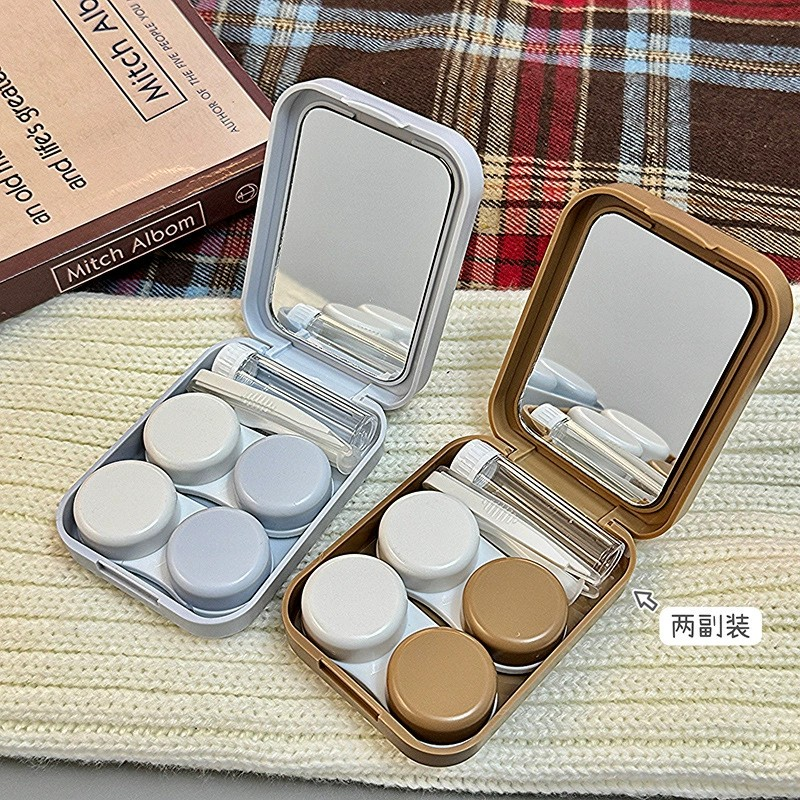 Winter Scarf Aesthetic Dual Contact Lens Case