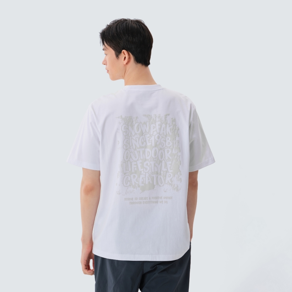 【現貨】snow peak Cotton Foaming Lettering Short Sleeve T-shirt 立體 泡泡文字 短tee S25MMFTS58