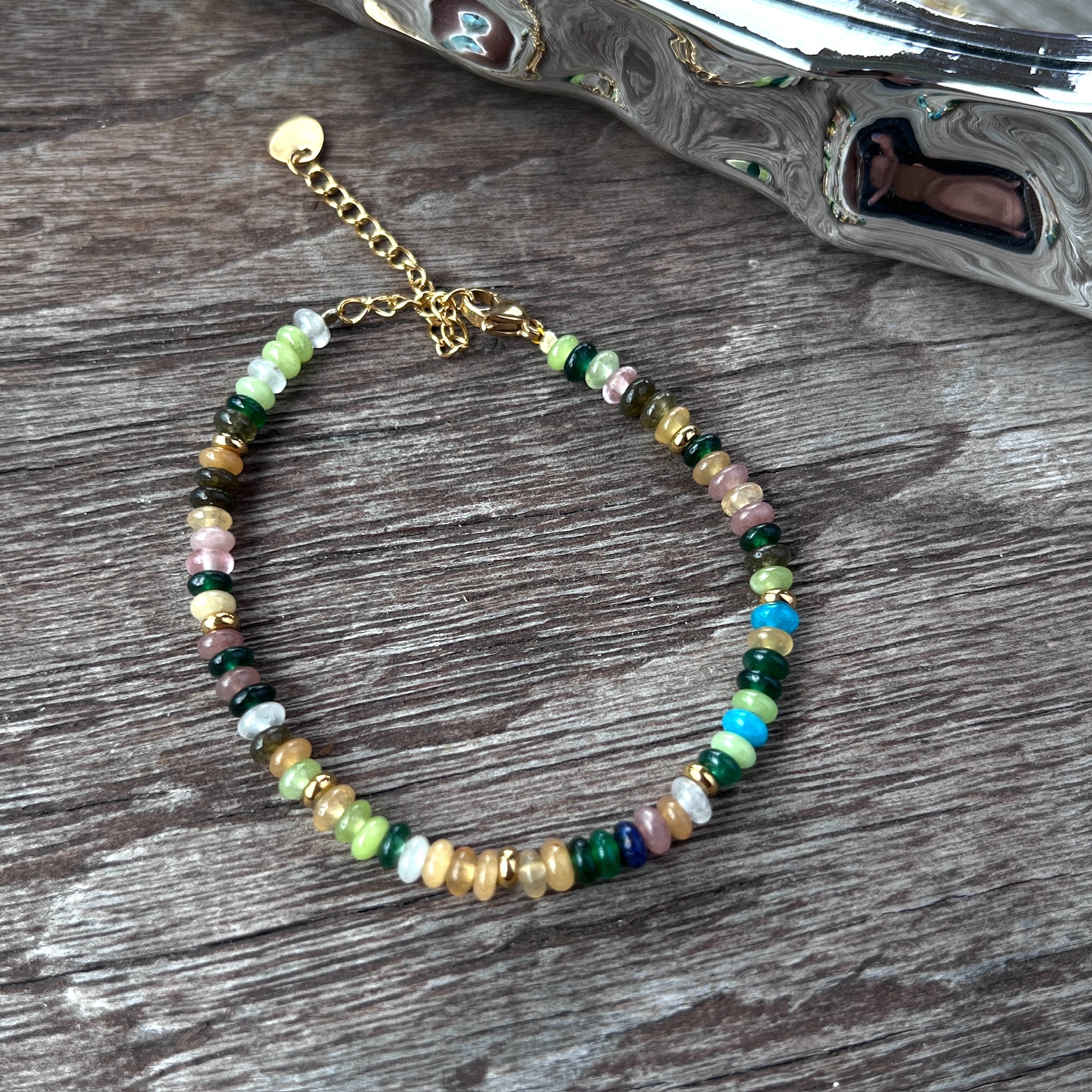 Ethnic Natural Stone Bracelet (Handmade)