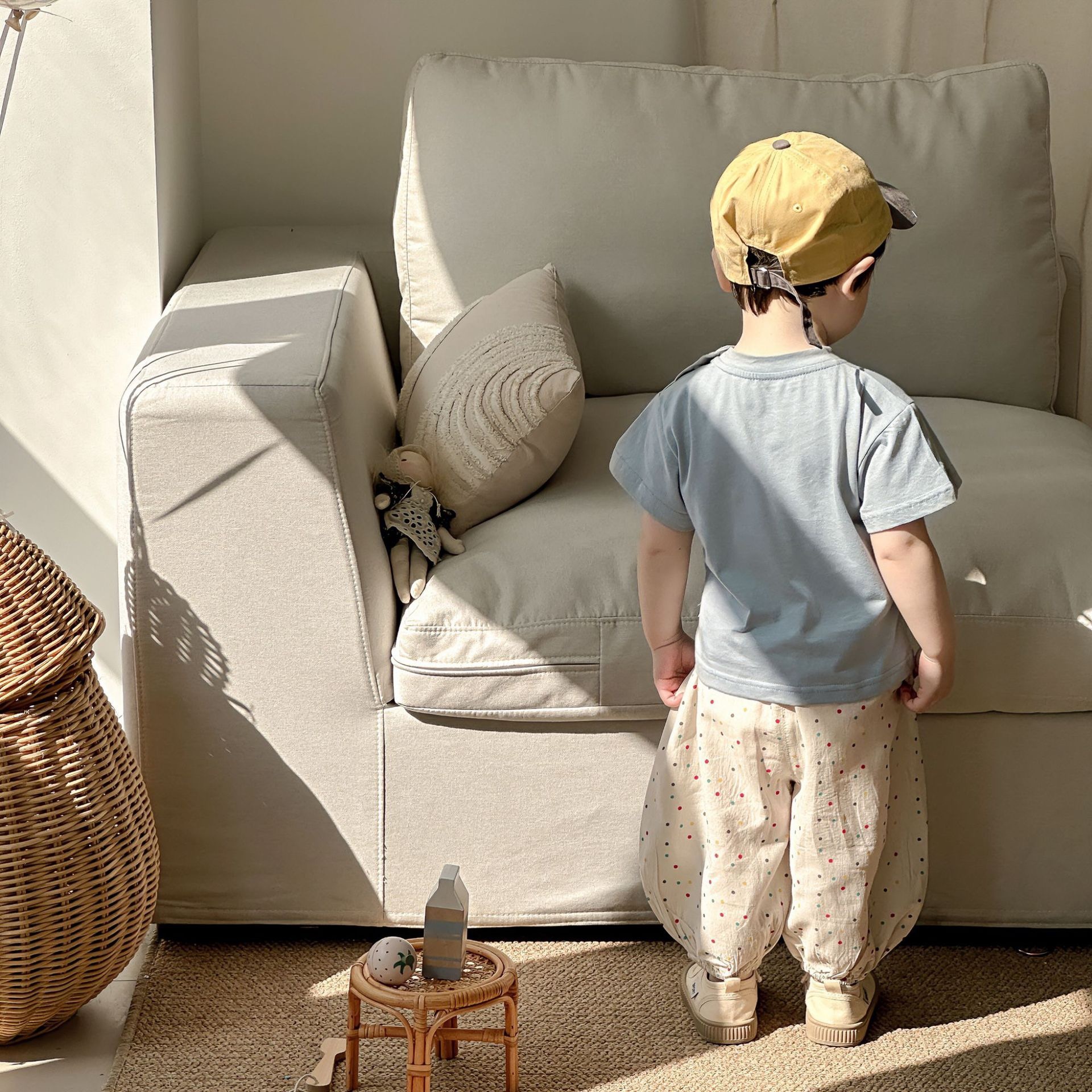 小鴨短袖上衣+波點防蚊褲