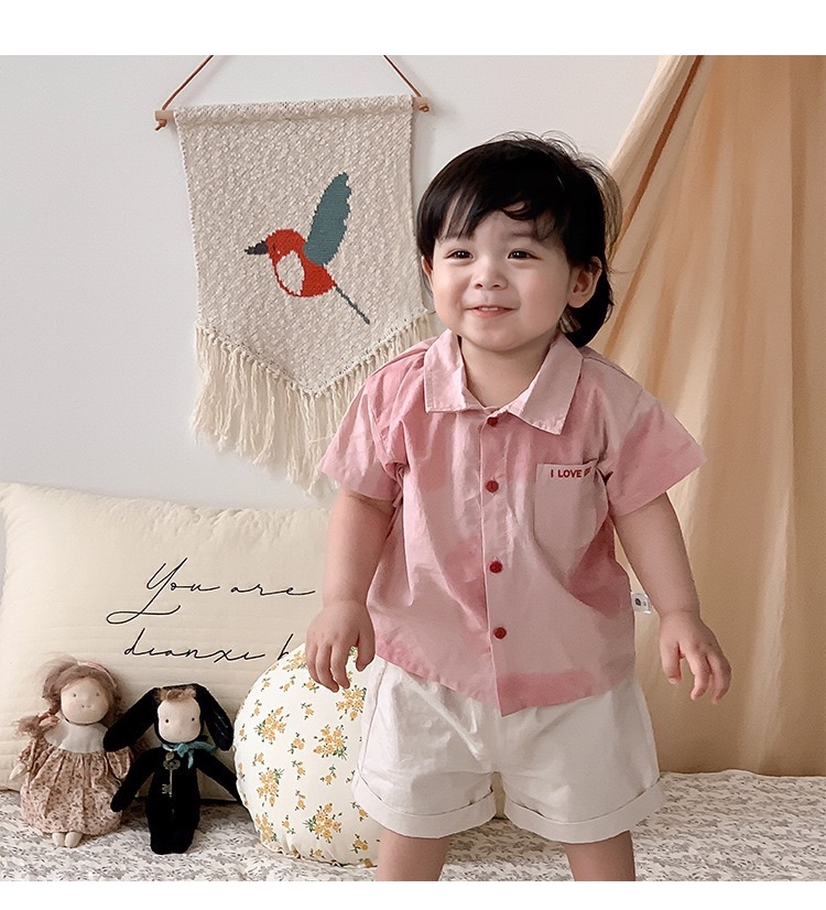 好氣色粉色上衣+米白短褲