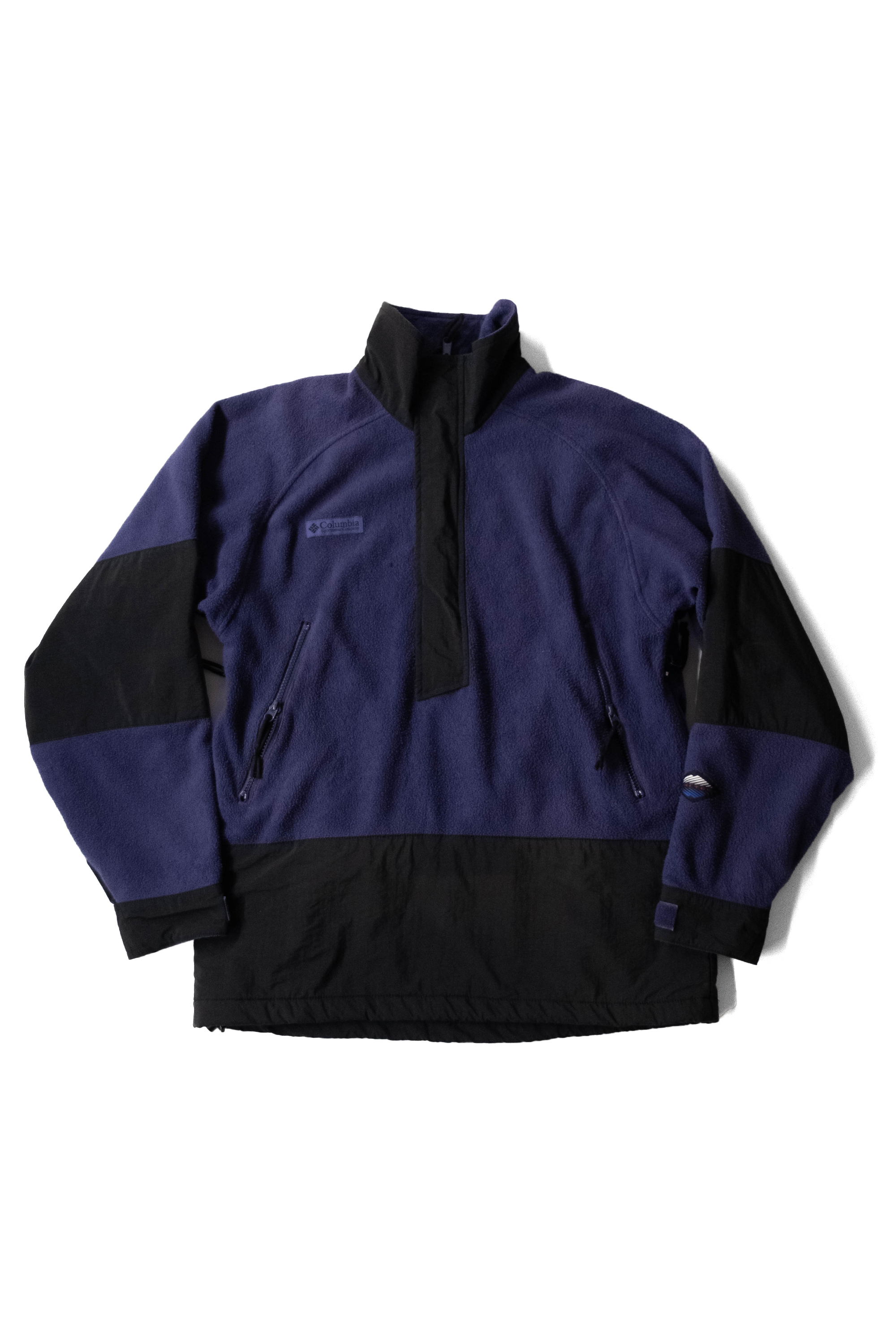 Columbia 1980-90s 刷毛尼龍拼接長版罩衫