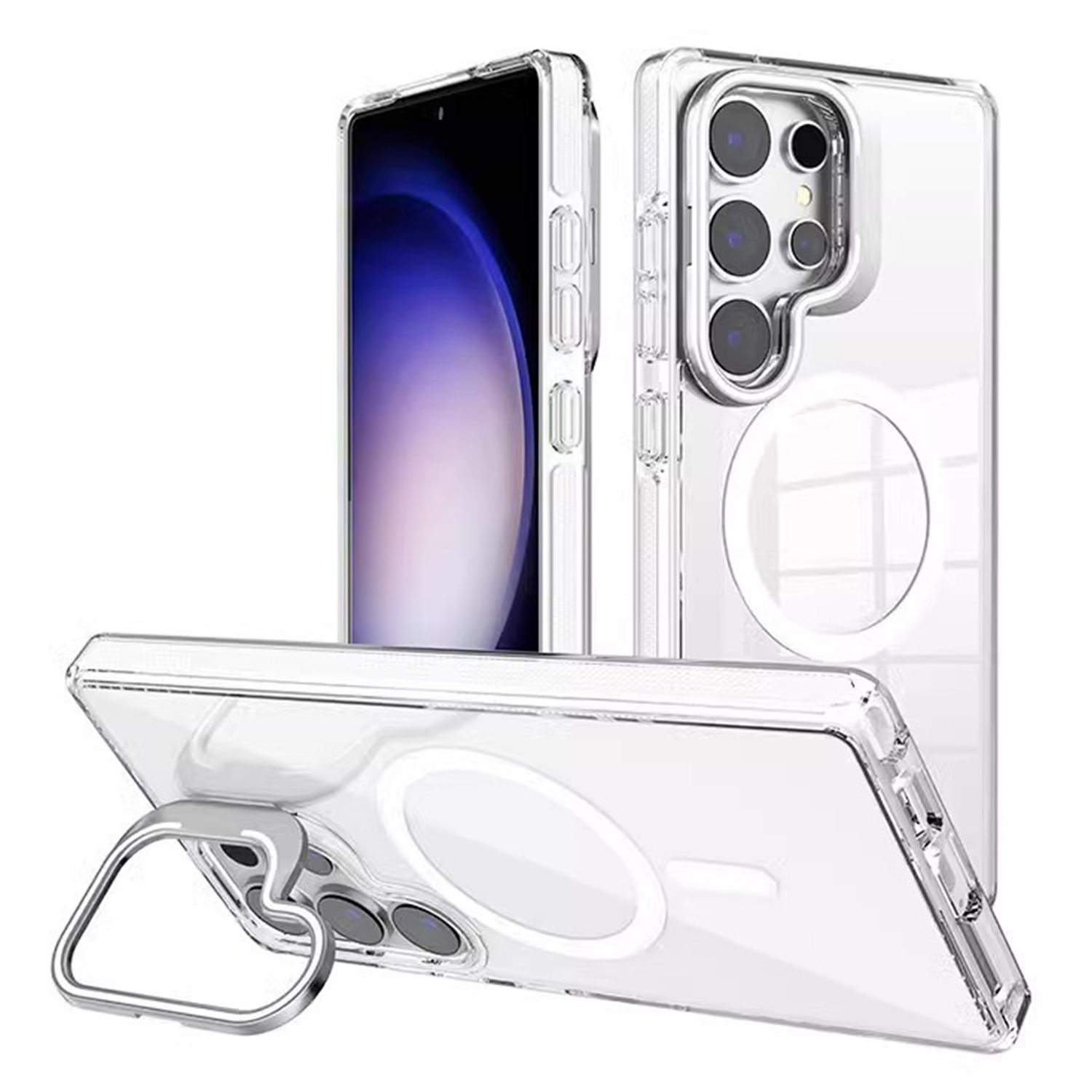 XPRO - Mag Lite Stand - S25 Ultra Case 透明防撞磁吸支架手機保護殼 A55