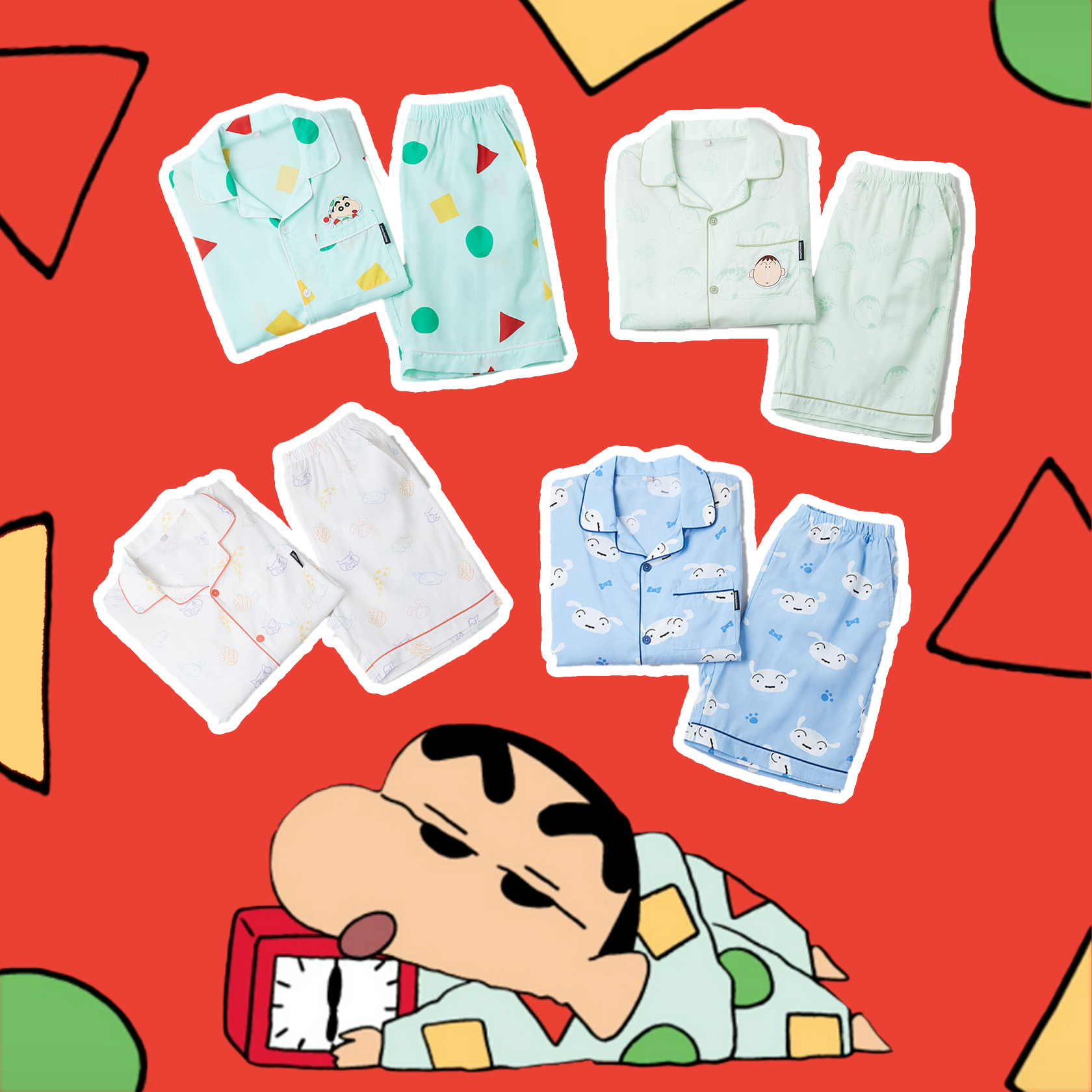 現貨 韓國代購 SPAO x 蠟筆小新 小白 肥嘟嘟佐衛門 阿呆 春夏新款 涼感 睡衣 套裝組