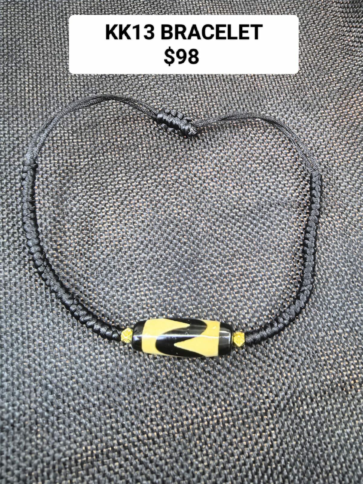 KK13 TIGER TOOTH DZI BEAD BRACELET