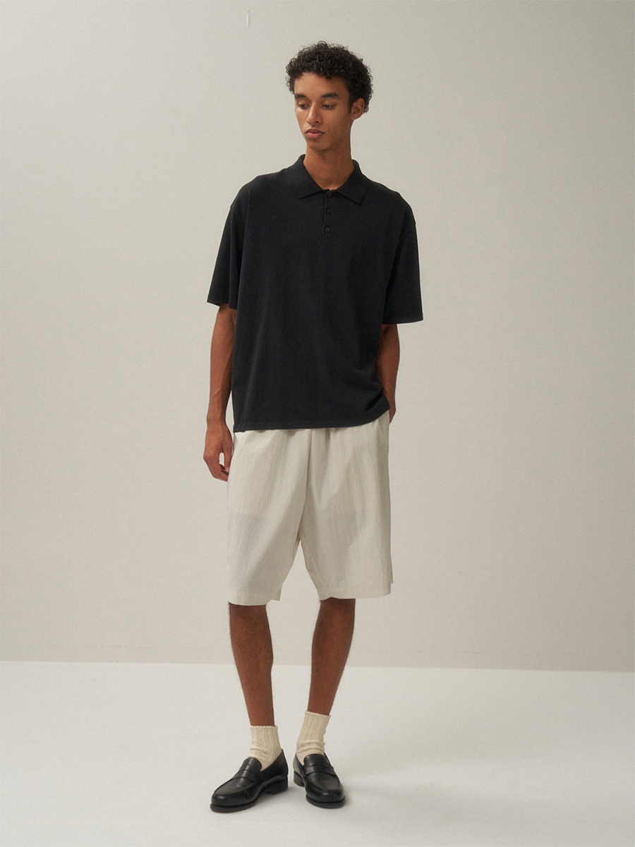 パンツ 25SS ATON TRAVEL NYLON WIDE EASY SHORTS ATON Travel Nylon Wide Easy Shorts
