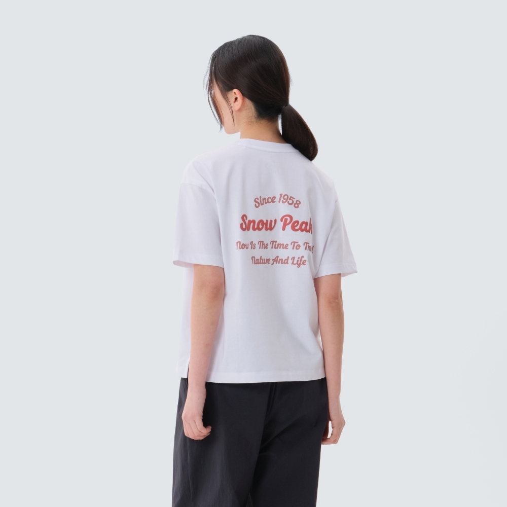 【現貨】snow peak Aerocool Women Color Semi Crop Short Sleeve T-shirts 25SS 女款 俏皮文字 短tee S25MWFTS77 速乾 涼感