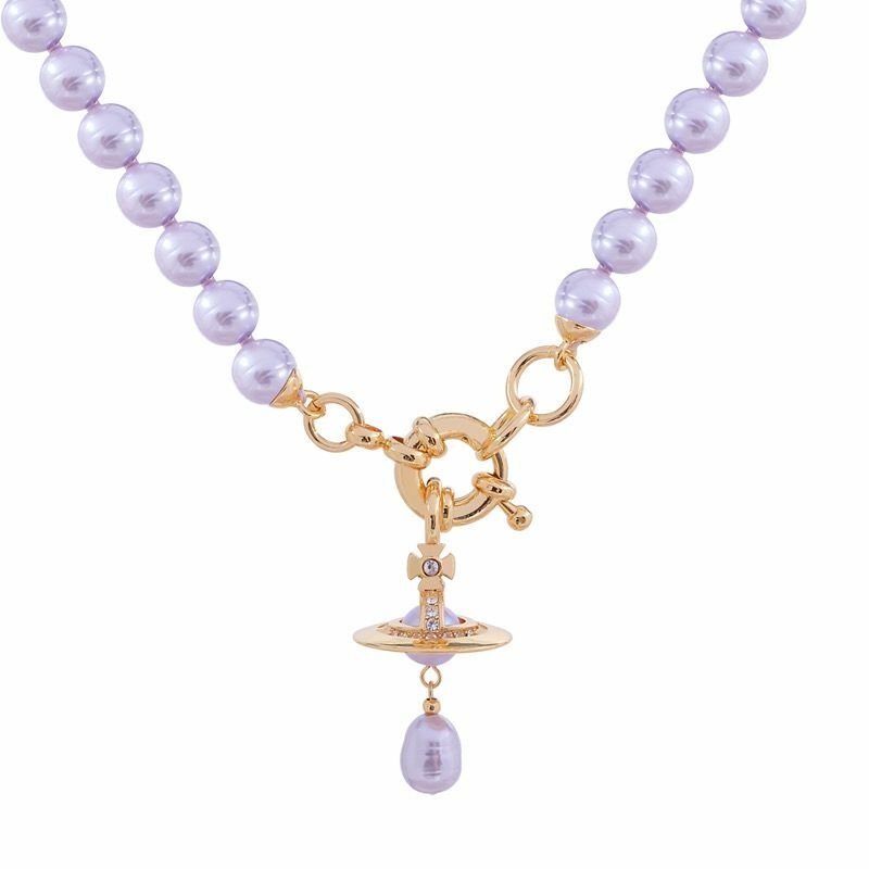 Vivienne Westwood 金紫珠串珠仿珍珠