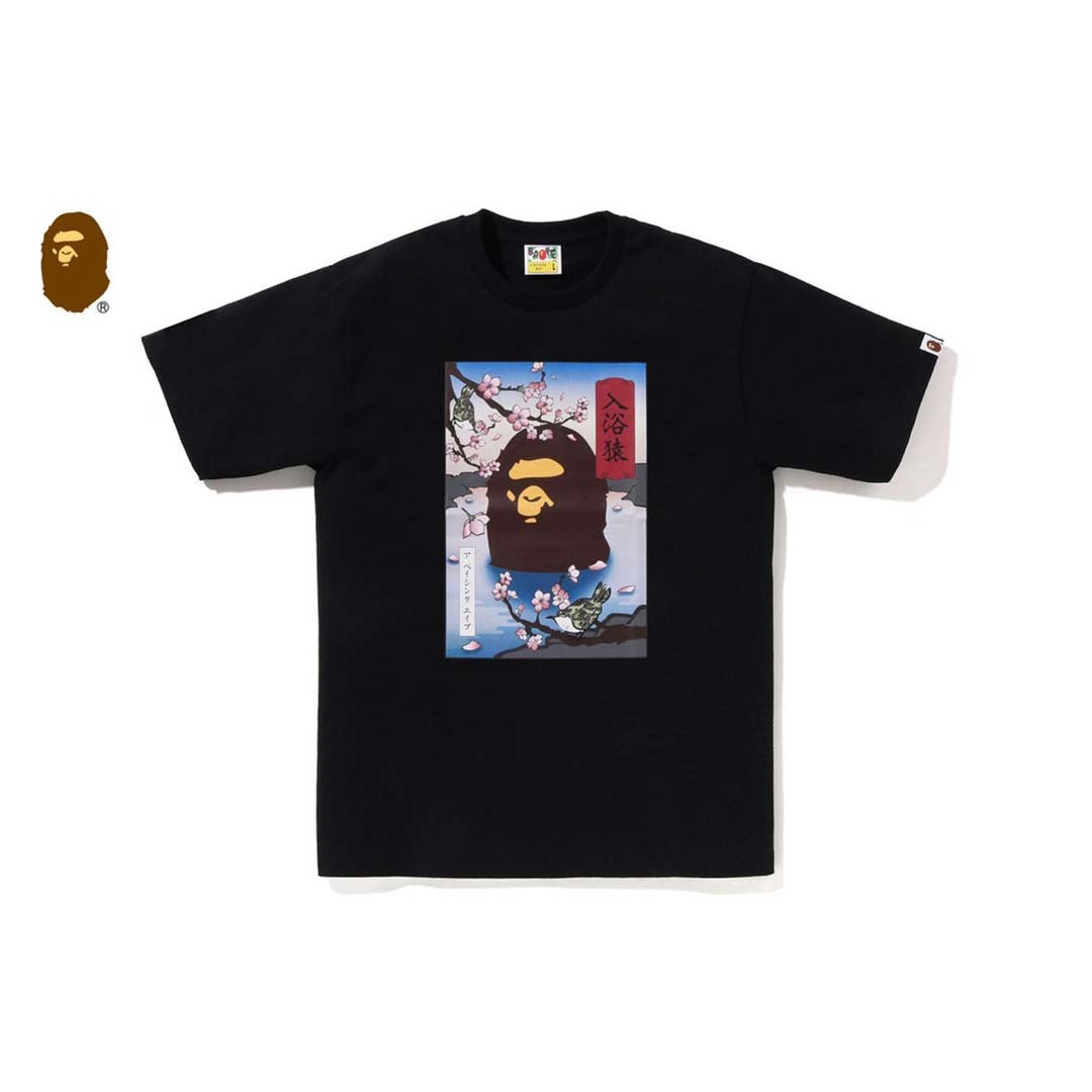 2025SS BAPE A BATHING APE JAPAN A BATHING APE TEE 入浴 泡湯 溫泉 櫻花 大頭 短T 現貨 1L22110014