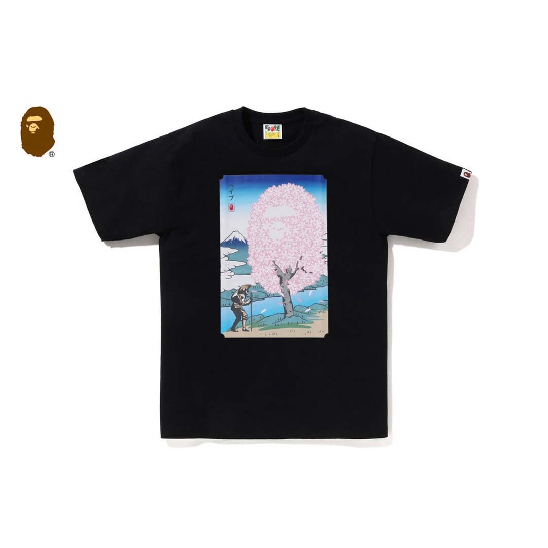 2025SS BAPE A BATHING APE JAPAN SAKURA TEE 浮世繪 櫻花 大頭 照片 短T 現貨 1L22110011