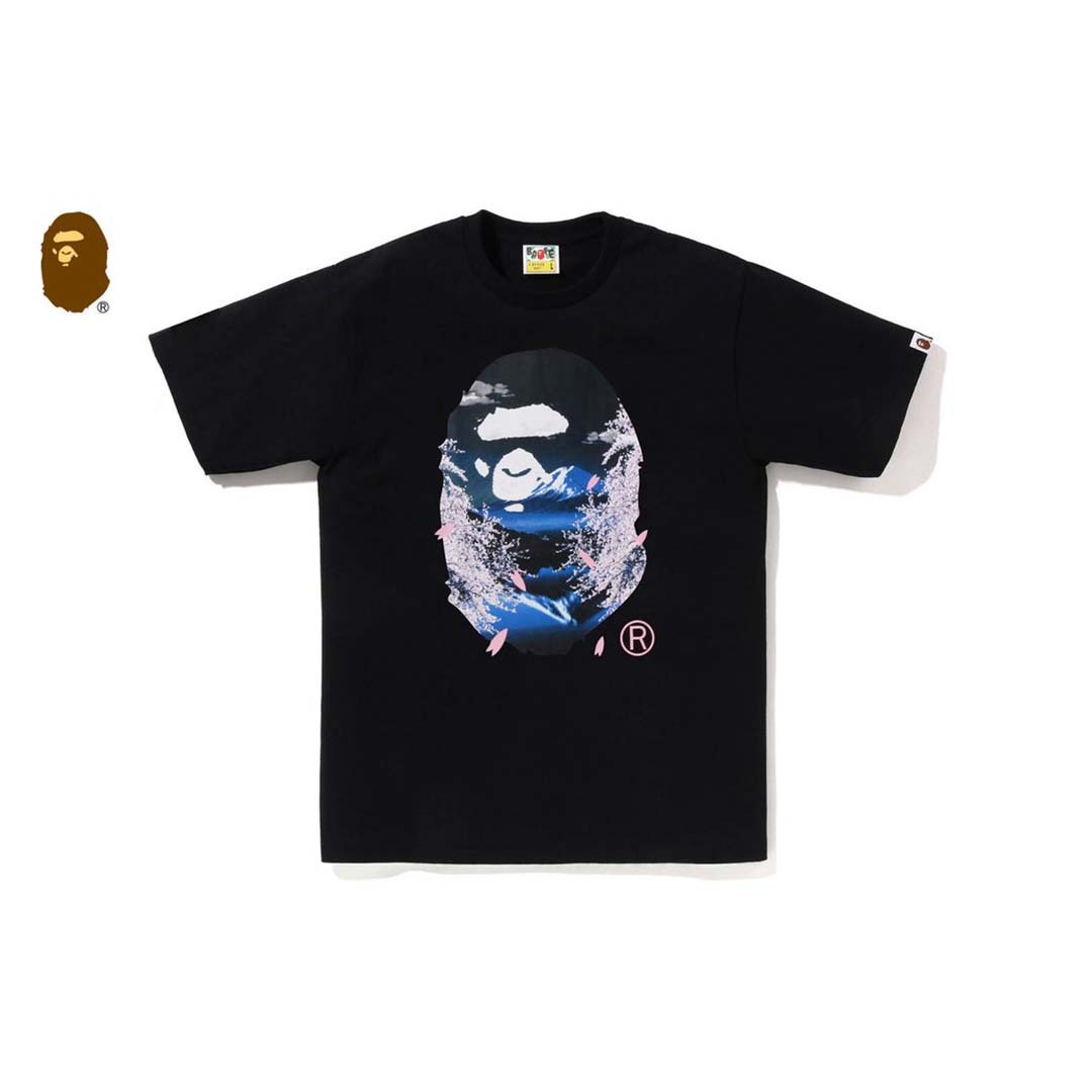 2025SS BAPE A BATHING APE SAKURA PHOTO APE HEAD TEE 富士山 照片 櫻花 大頭 短T 現貨 1L20110015