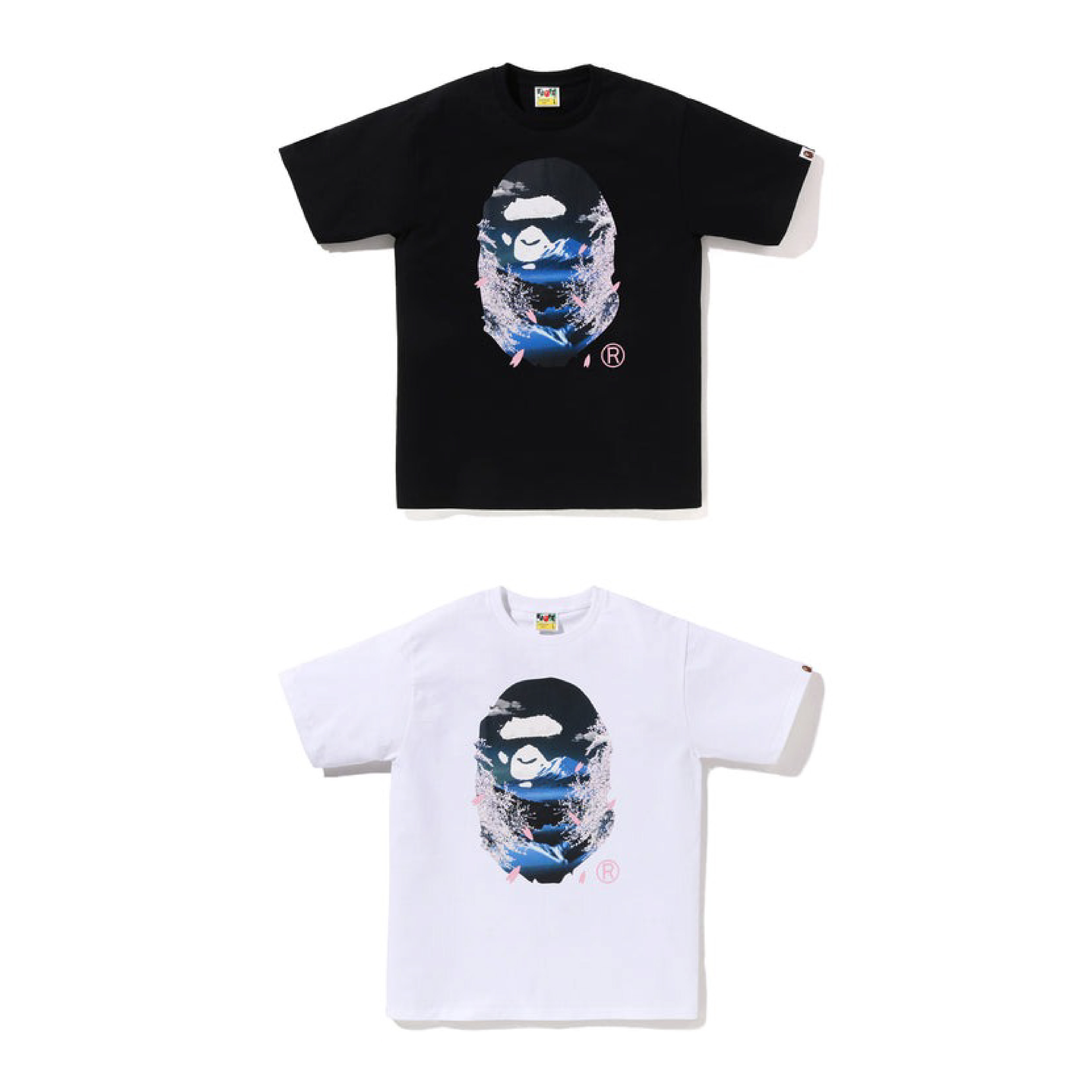 2025SS BAPE A BATHING APE SAKURA PHOTO APE HEAD TEE 富士山 照片 櫻花 大頭 短T 現貨 1L20110015