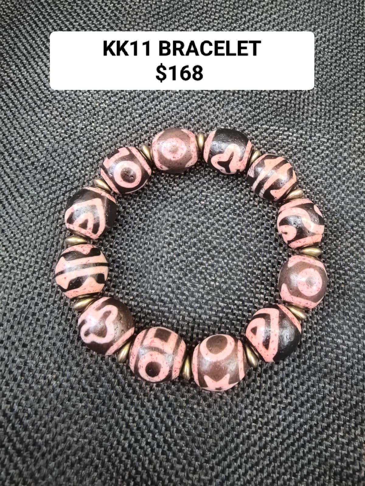KK11 WEALTH DZI BRACELET PINK