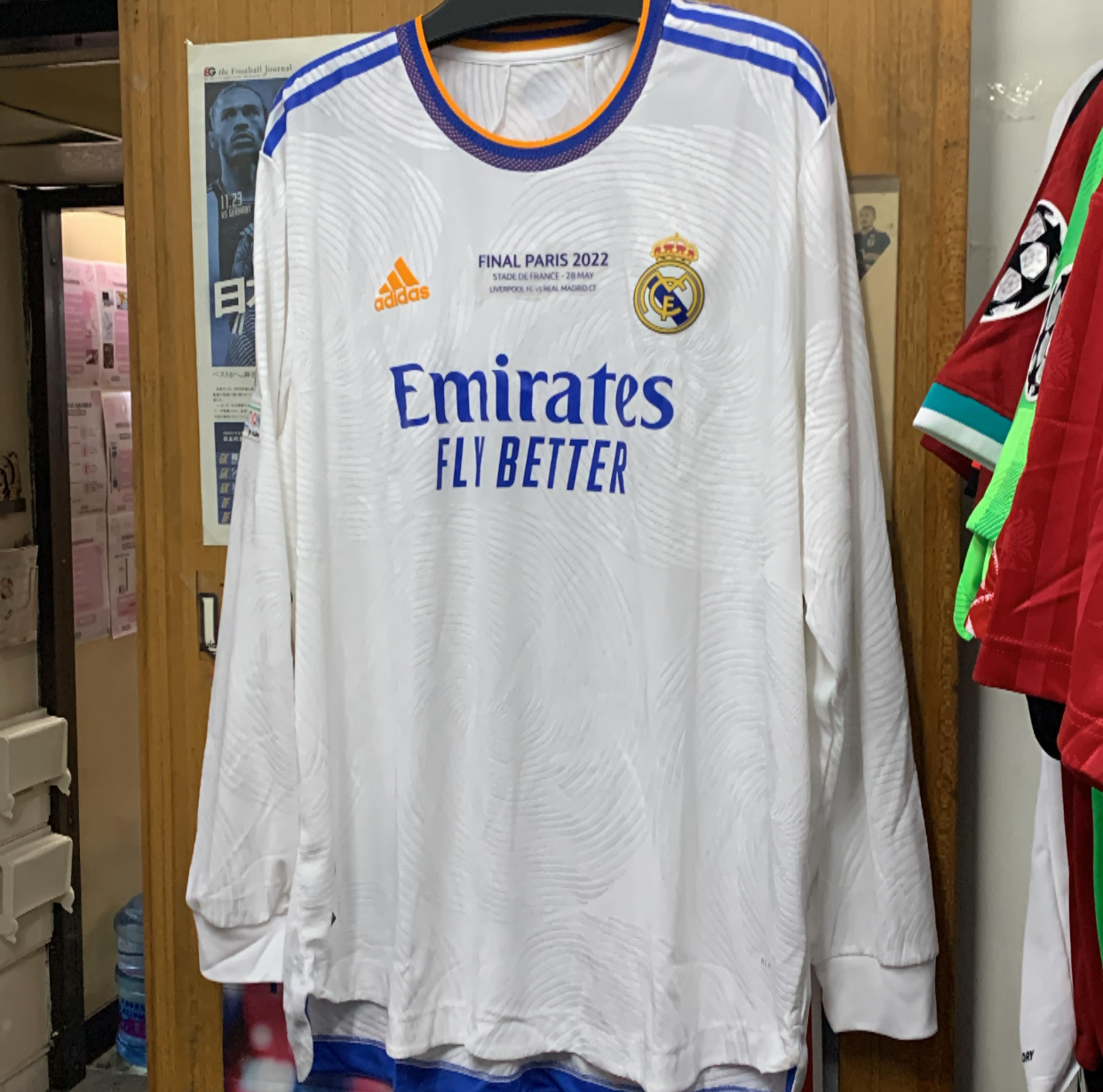 2021 Real Madrid Champions League Authentic L/S Home Shirt with Nameset