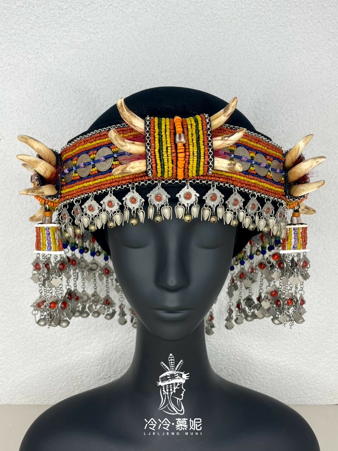 No.70貿易古珠來義式頭飾56cm