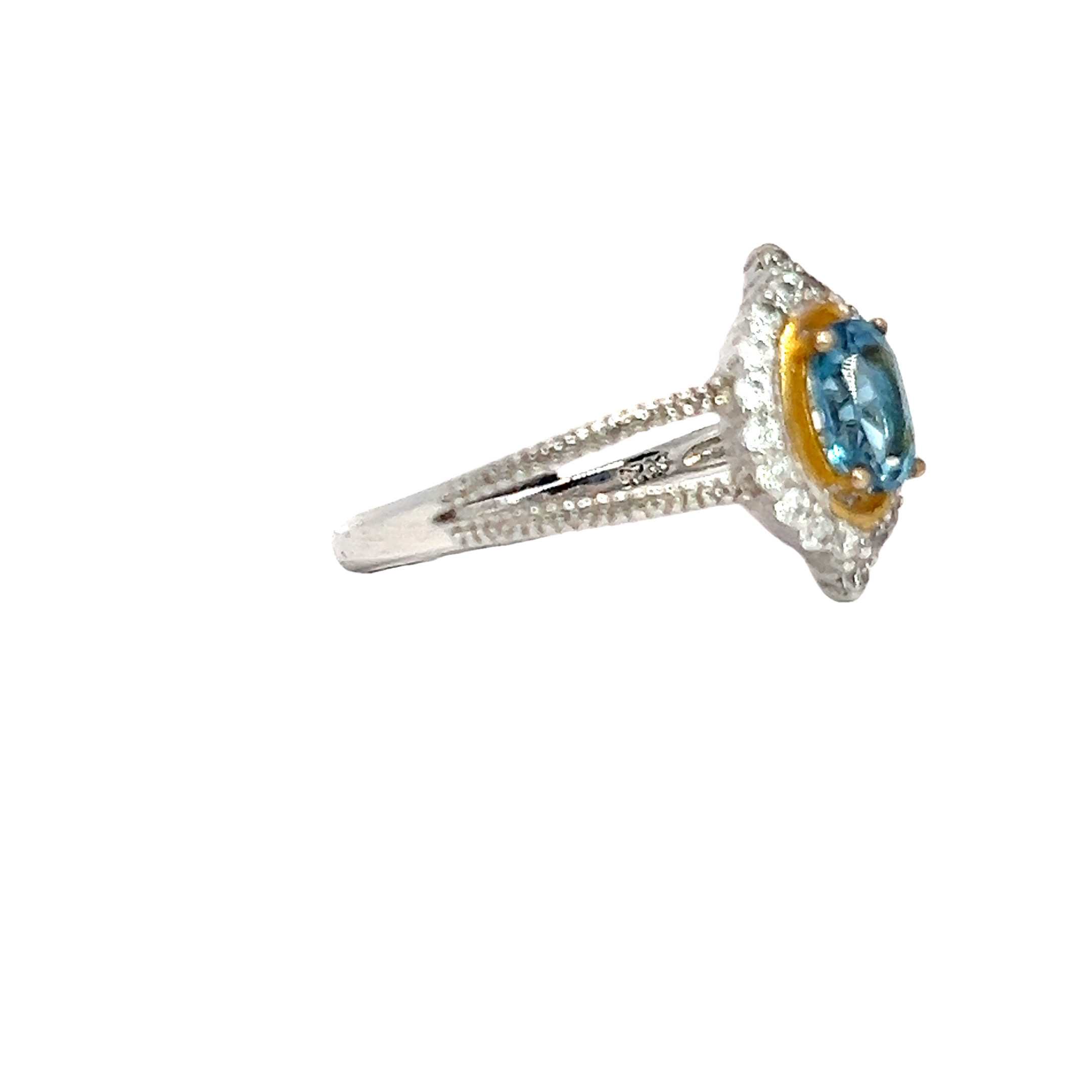 T688倫敦藍托帕戒指