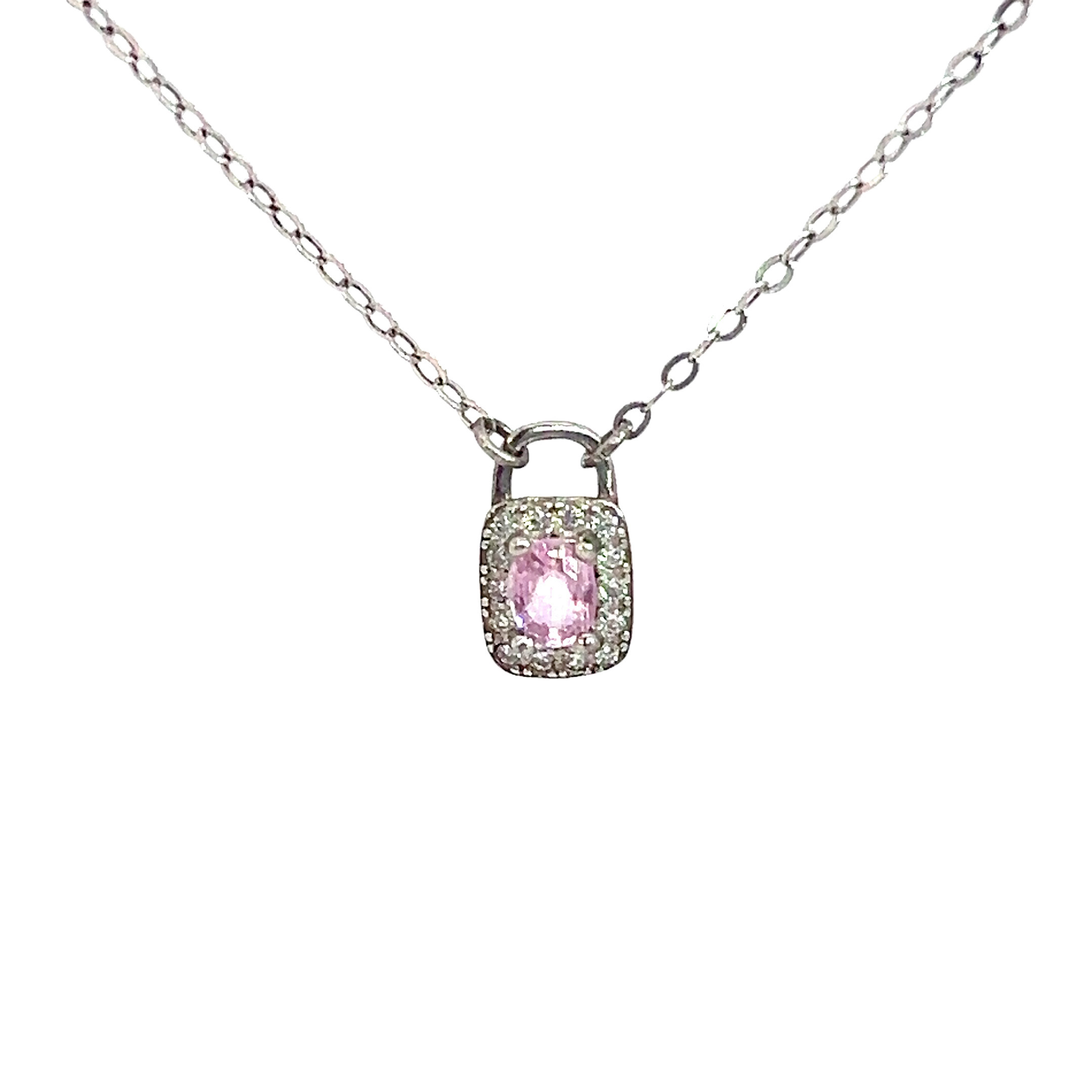 TJ1011粉剛玉項鍊