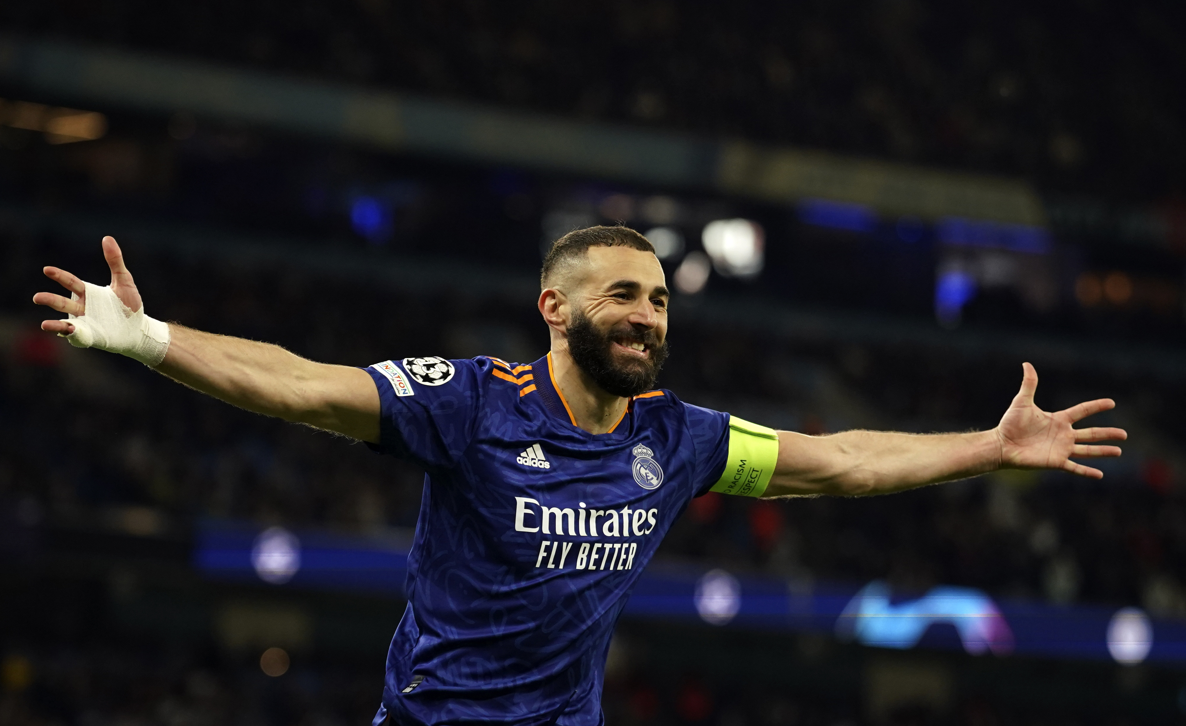 2021 Real Madrid Authentic L/S Away Shirt with Benzema