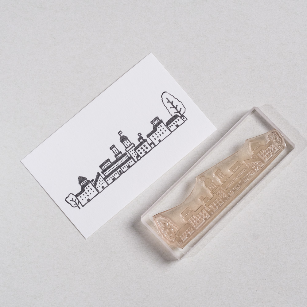 旅途風景02 歐風小城市  膠版印章 /一分之一工作室/TAIWAN