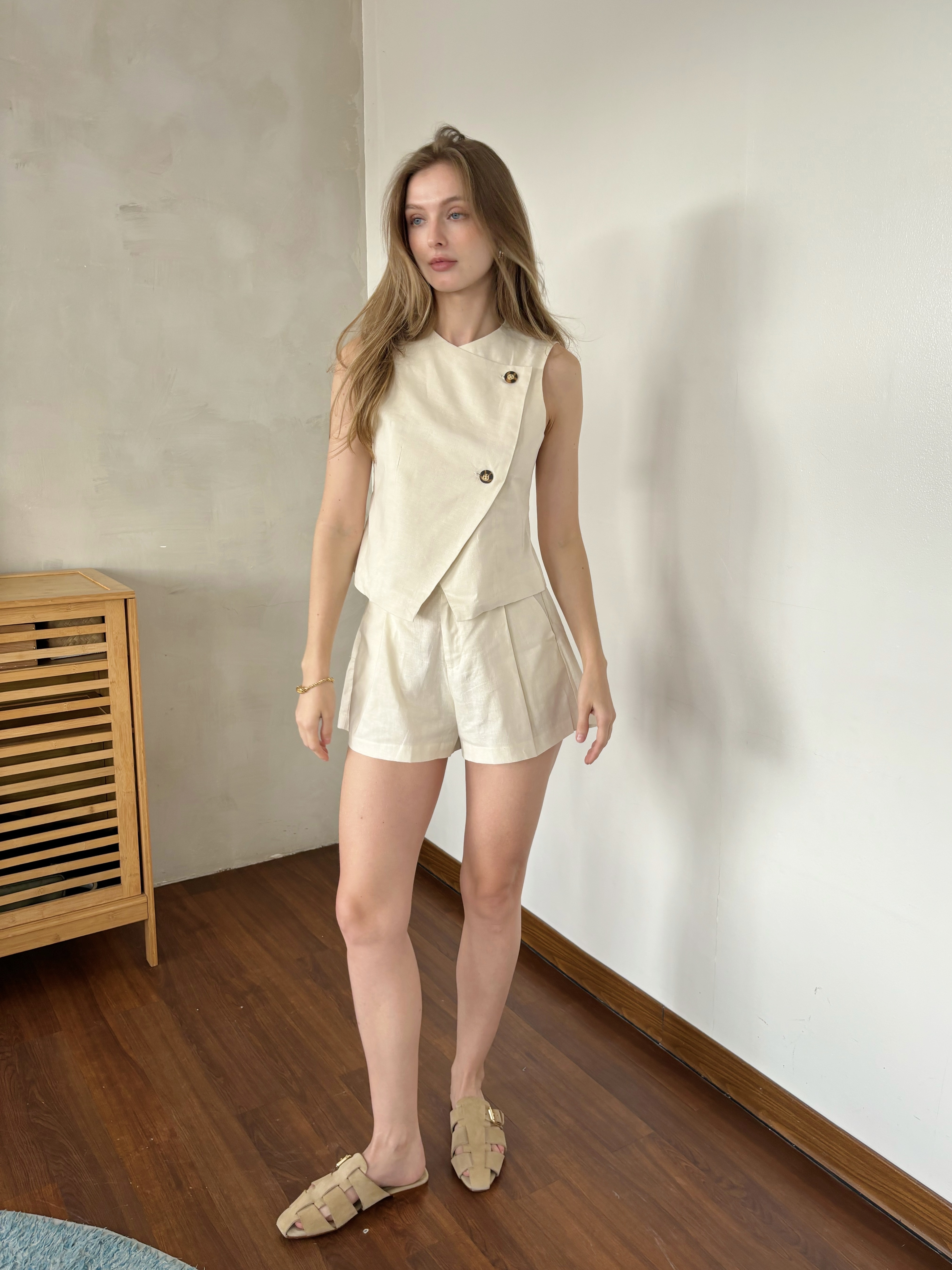 Logan Linen Set - Cream