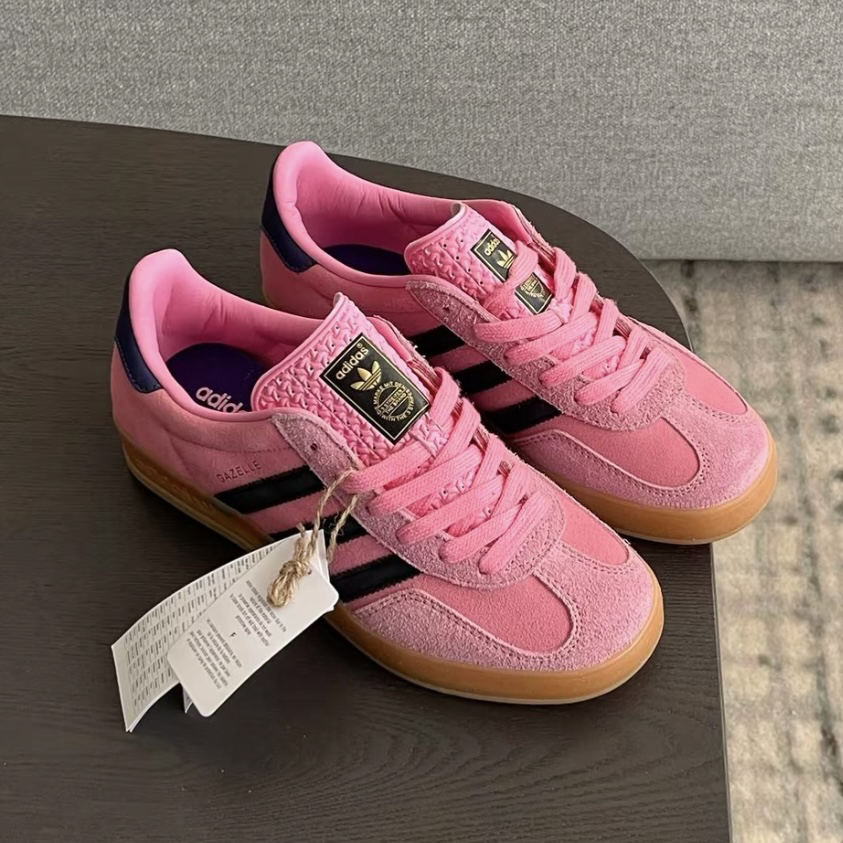 Adidas Gazelle Indoor 黑粉 桃粉 復古 麂皮 焦糖底 德訓鞋 低筒休閒鞋