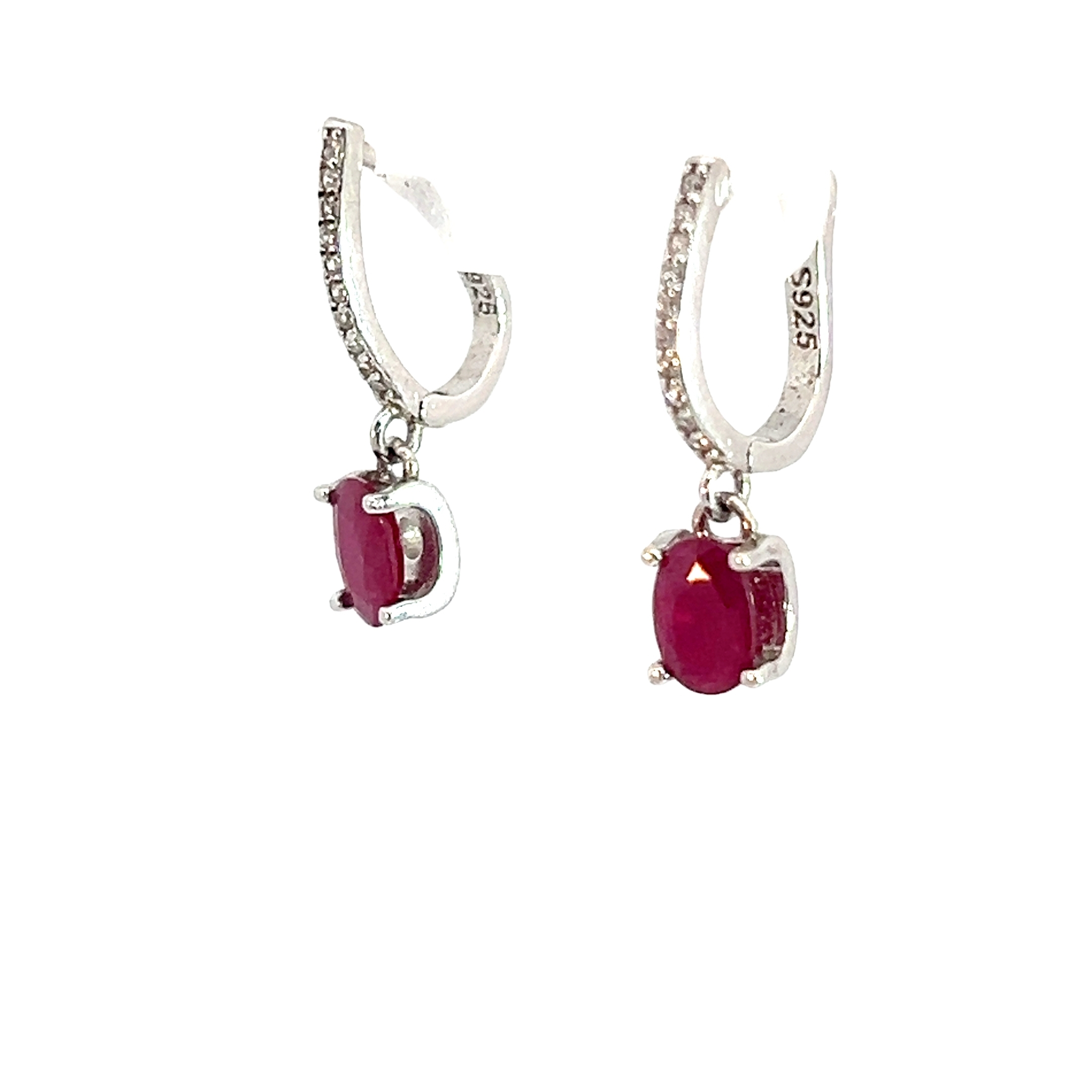 T693紅寶石耳釘