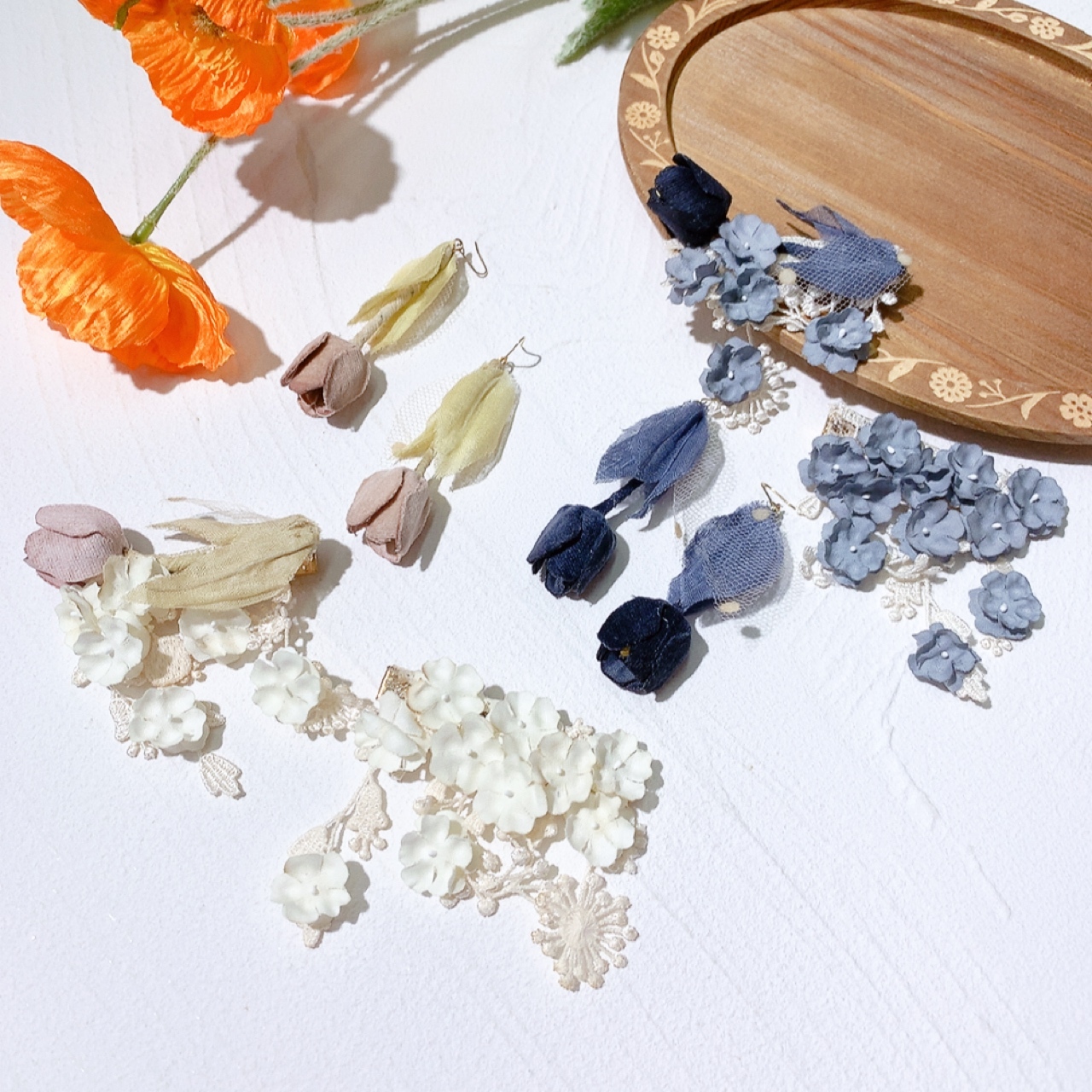 [手作家] 鬱金香耳環/髮夾