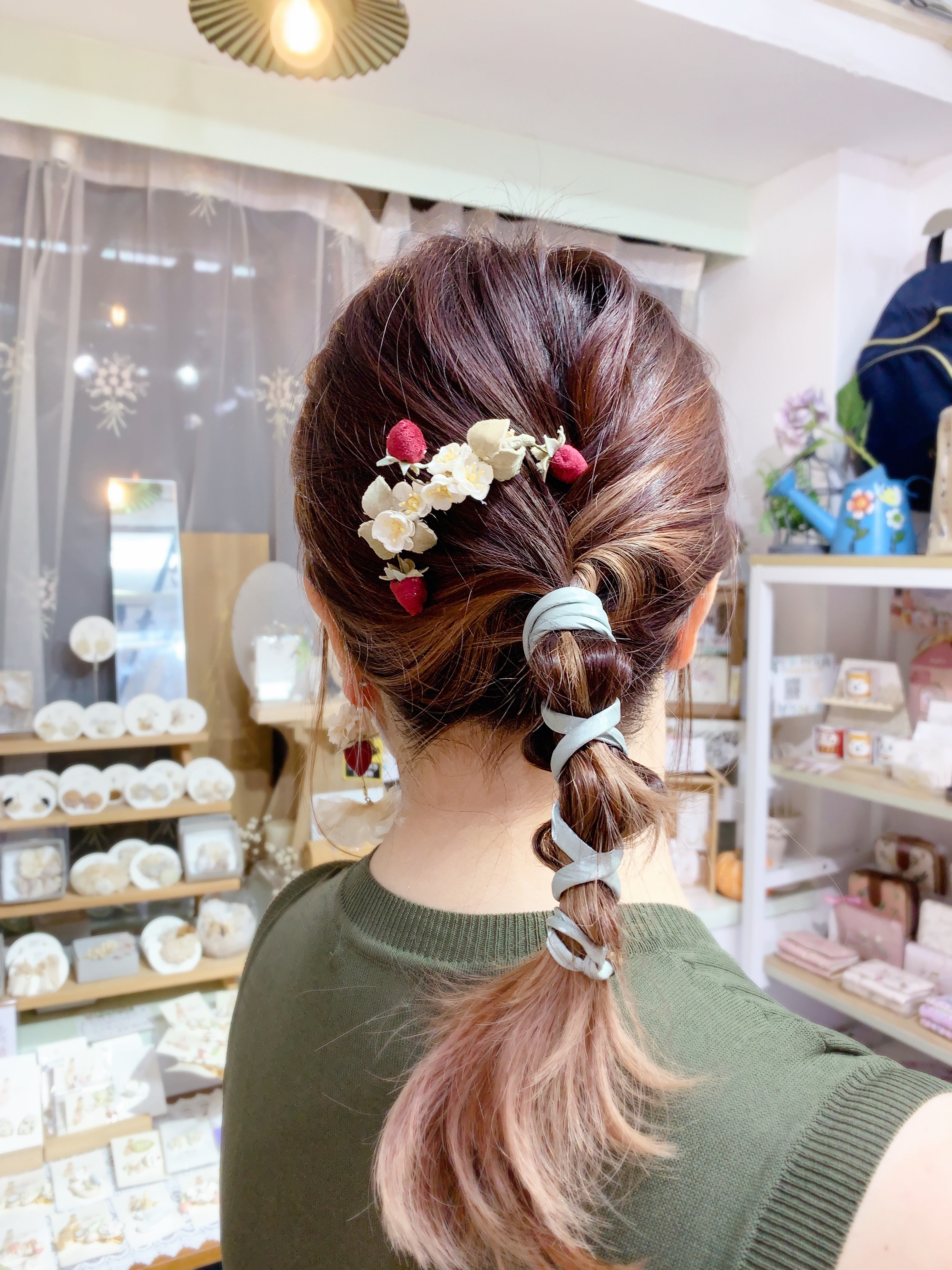 [手作家] 草莓耳環/髮梳