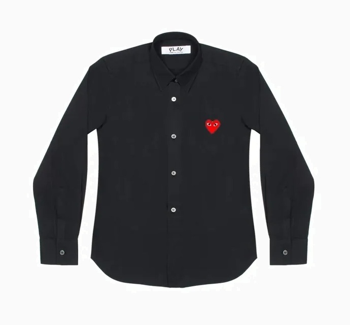 COMME DES GARGONS CDG PLAY HEART SHIRT L/S (STYLE B) - MEN SIZE PRE ORDER ITEM (預訂中)