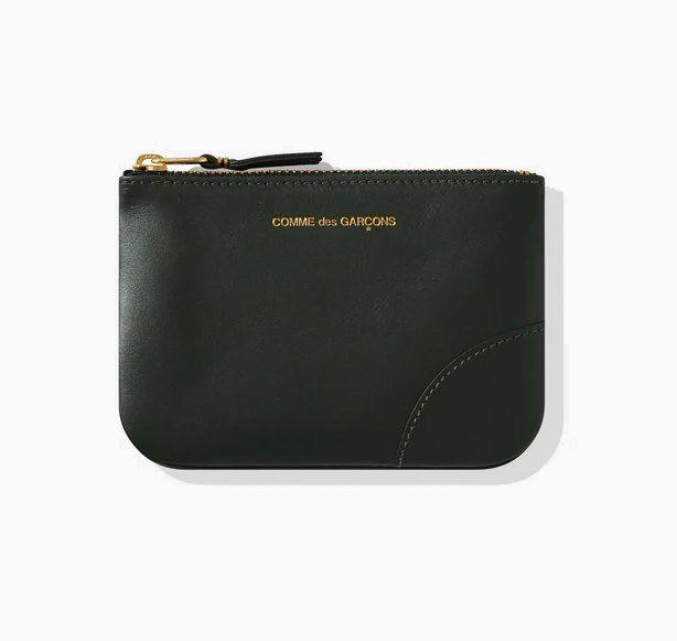 COMME DES GARGONS CLASSIC LEATHER ZIP WALLET - BOTTLE GREEN PRE ORDER ITEM (預訂中)