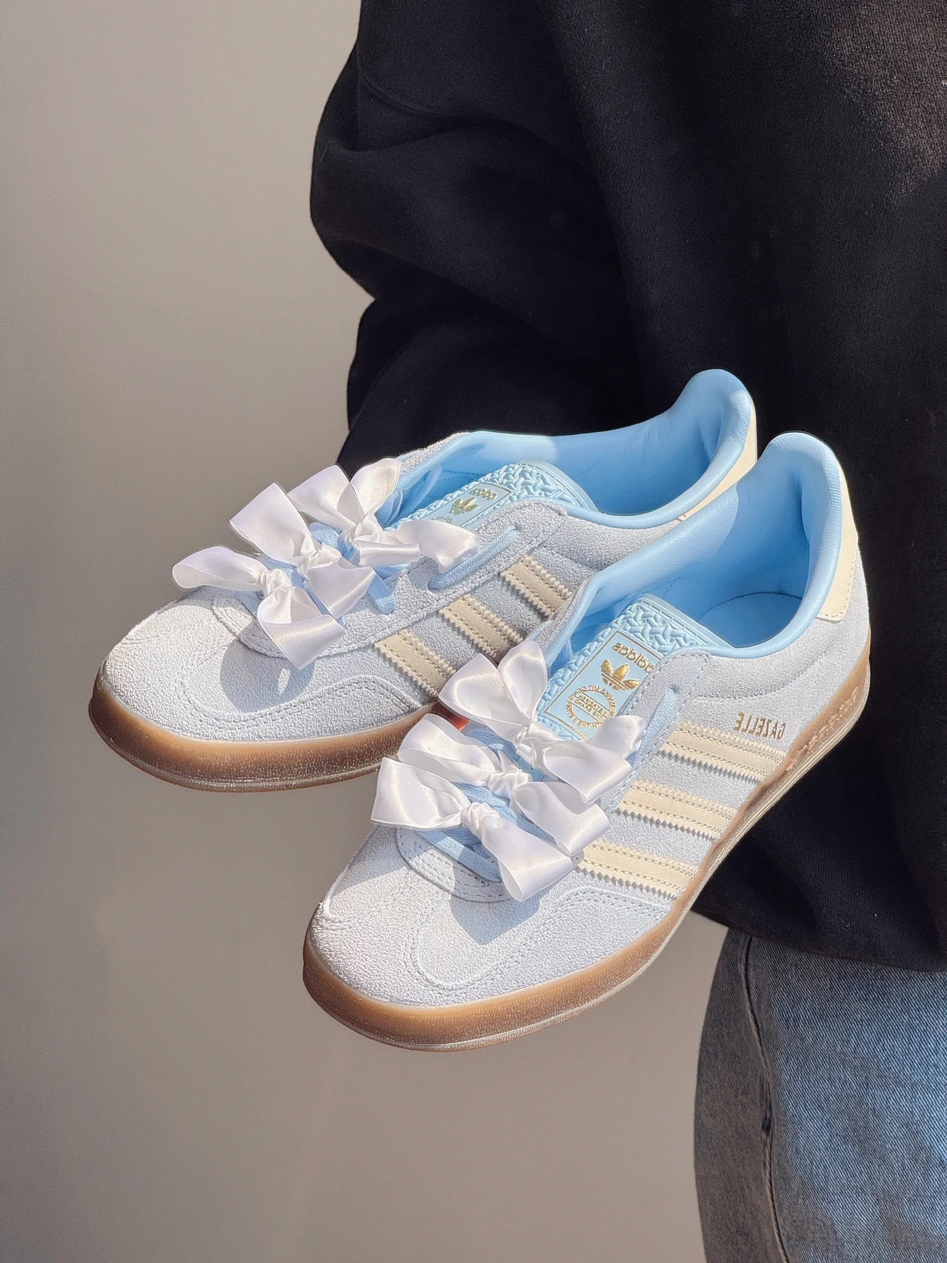 ADIDAS GAZELLE INDOOR 雲朵藍 寶寶藍 奶油色 焦糖底 女鞋 JI2717 / 現貨
