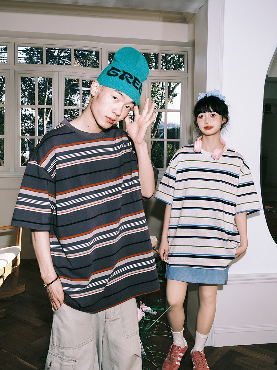 LEMANISM 條紋 純棉 短袖