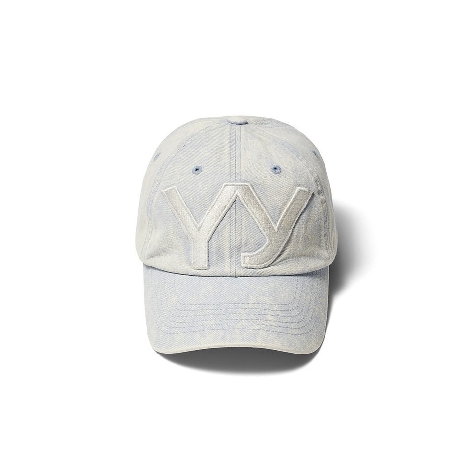 OPEN YY COTTON BALL CAP - BLUE 字體 牛仔藍