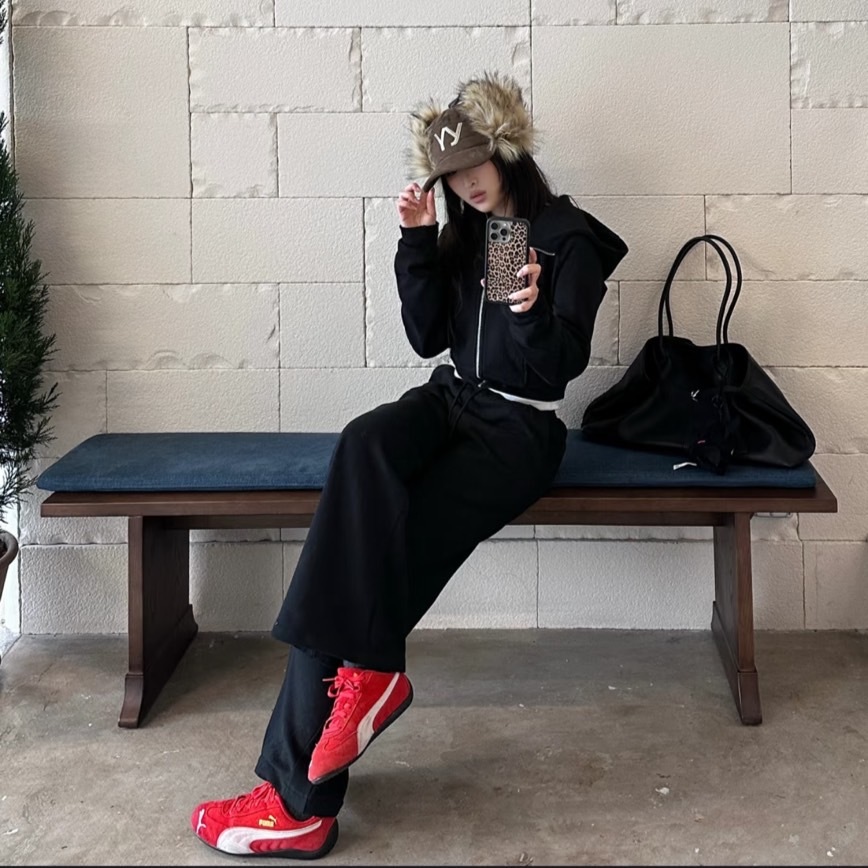 OPEN YY FAUX FUR CORDUROY EARFLAP CAP - KHAKI 毛絨 棕