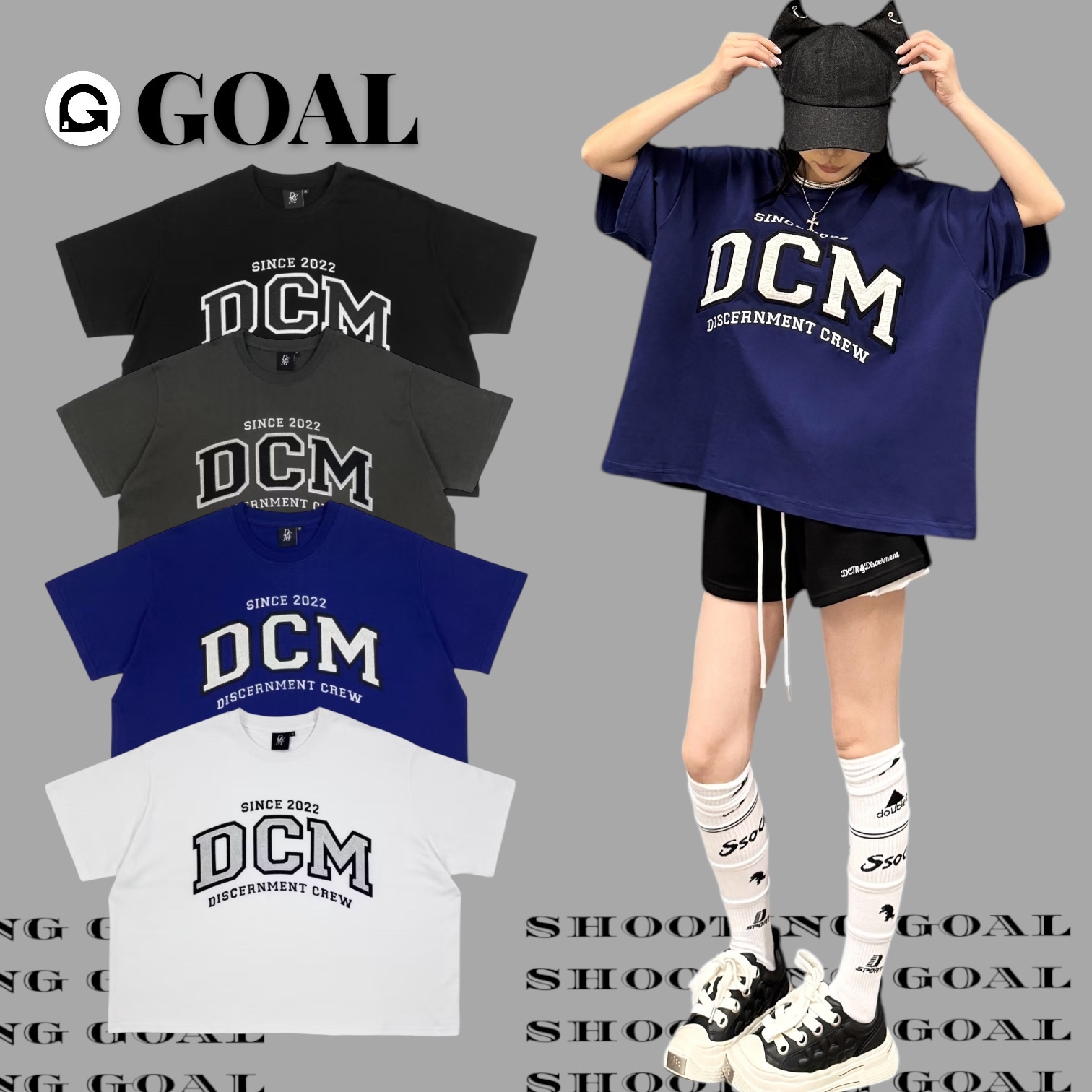 DCM 刺繡 貼布繡 BOXY 短寬版型 短袖 短T DCM 172