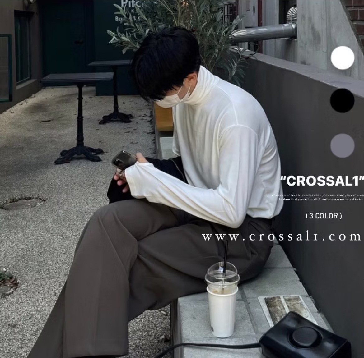 高領內搭素面高領忍者袖