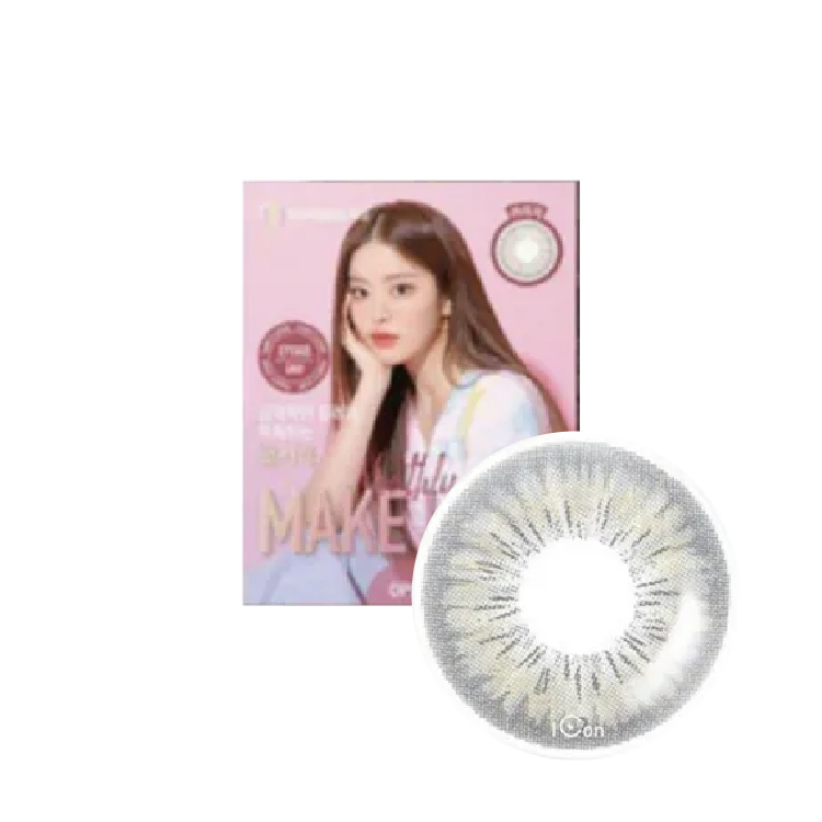 瞳彩彩色月抛(2片)make look eyegee gray