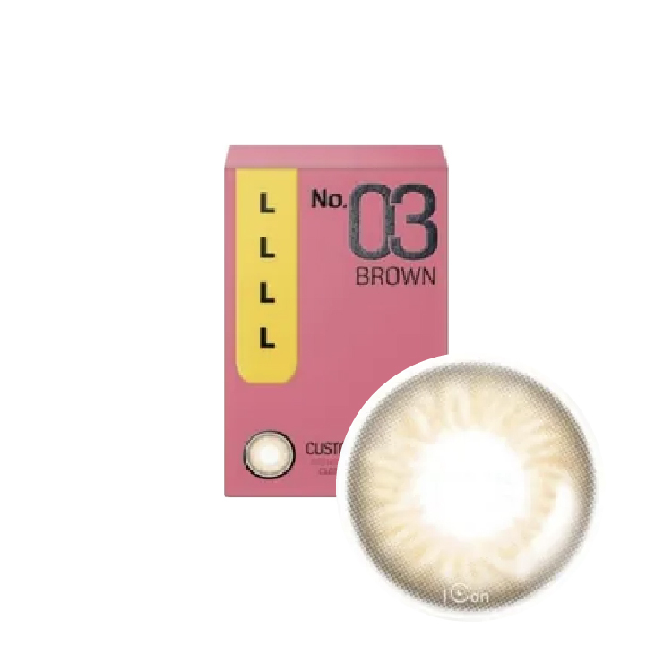 瞳彩彩色月抛(2片)custom look no.3 brown L