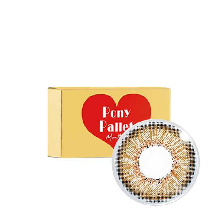 魔彩盤彩色月拋胡桃棕(2片）